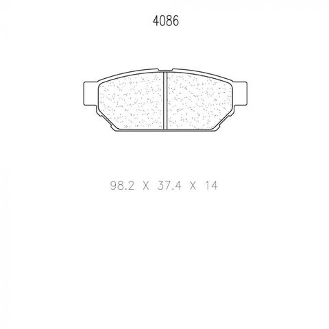 CL Brakes - Mitsubishi Lancer EVO 3 (Brembo Gravel) Rear Brake Pads