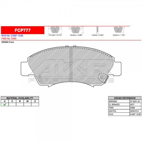 Ferodo Ds2500 Brake Pads