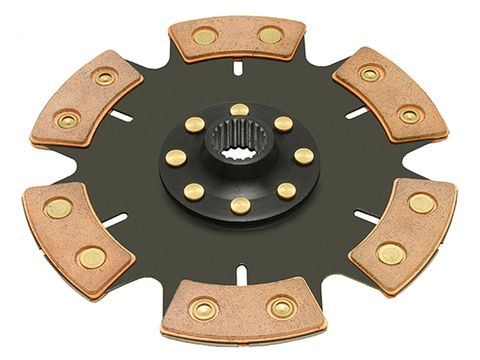 Clutchnet Racing 6 Pad "QUICK LOCK" Solid Hub Clutch Disc - 240mm x 1" x 24 Spline