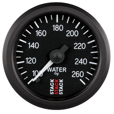 Stack Professional Water Temp Pro Stepper Gauge 100-260?F, 1/8" NPTF MALE