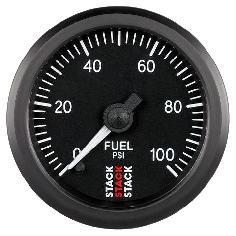 Stack Professional Fuel Pressure Pro Stepper Gauge 0-100PSI, 1/8" NPTF MALE