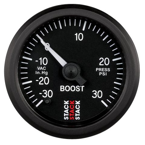 Gauge, Boost, Pro Stepper Motor, 52mm, Black