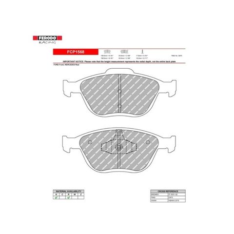 Ferodo DS3000 Brake Pads - Ford Fiesta ST150/ST170 Front