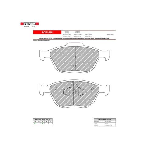 Ferodo Brake Pads - Ford Fiesta ST150 Front