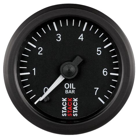 Stack Professional Oil Pressure Pro Stepper Gauge 0-7 BAR, M10 MALE