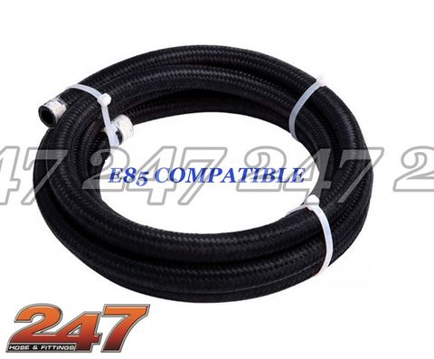 250 Series PTFE Teflon Black Racing Hose E85 Compatible