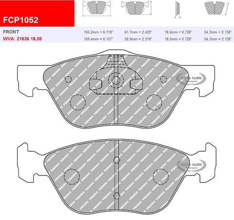 Ferodo Brake Pads - Alfa Romeo 145/155/156 Front