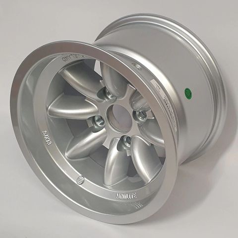 Minilite Wheels 9.0" x 13.0"  Ford Escort Silver ET-17 - Bolt On for Standard Road Cars