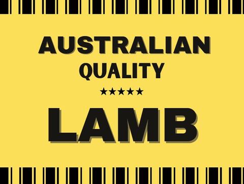 LABEL QUALITY AUST LAMB YELLOW [500]