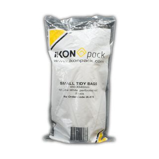 IKON SMALL 18LT TIDY BIN BAG WHITE 20x50