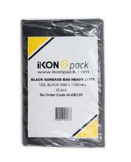 IKON 120LT 950X1100 BLACK GRB BIN BAG