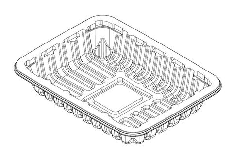 MAP TRAY CLR PET R/SEAL 9X7X40AB DN/200