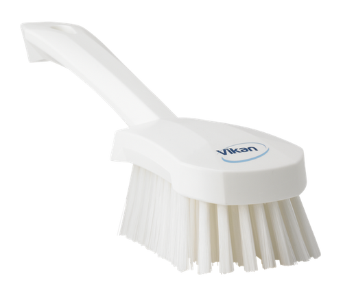 Vikan 41923 Short Handle Scrubbing Brush- Stiff, Blue