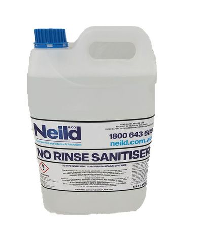 CLEANER NEILD NO RINSE SANITISER 5L