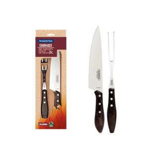 KNIFE TRAM. BBQ SET P/WOOD 2PC 21198960