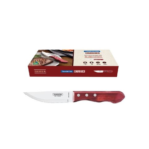 KNIFE TRAM. CUTLERY STEAK RED P/WOOD 4PC