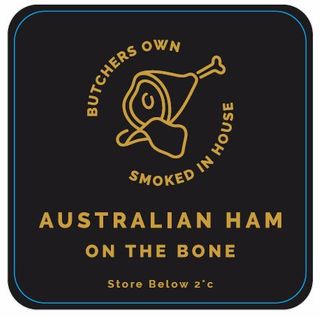 LABEL AUSTRALIAN HAM BLACK/GOLD [100]