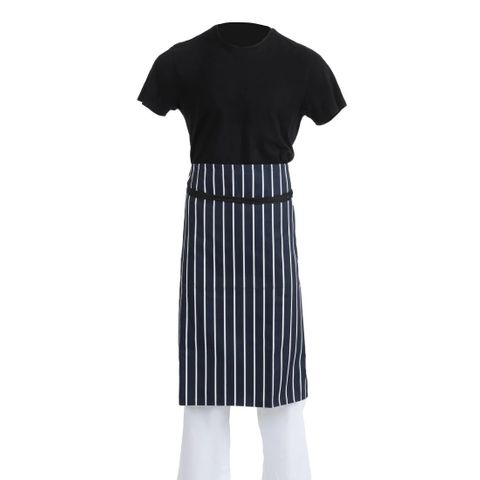 APRONS PINSTRIPE BLUE & WHITE WAIST