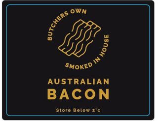 LABEL AUSTRALIAN BACON BUTCHERS OWN [100