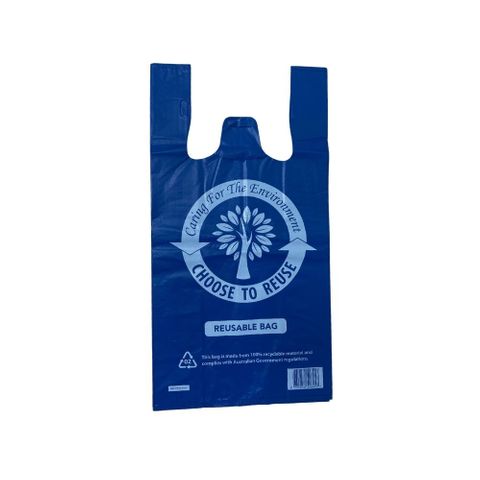 PLASTIC CARRY BAG LARGE 37UM BLUE [500]