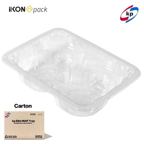 MAP TRAY CLR RPET 4 SBURGER 9X7X48 [368]