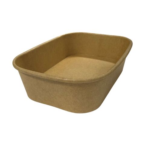 KRAFT RECTANGULAR CONTAINER 500ML [300]