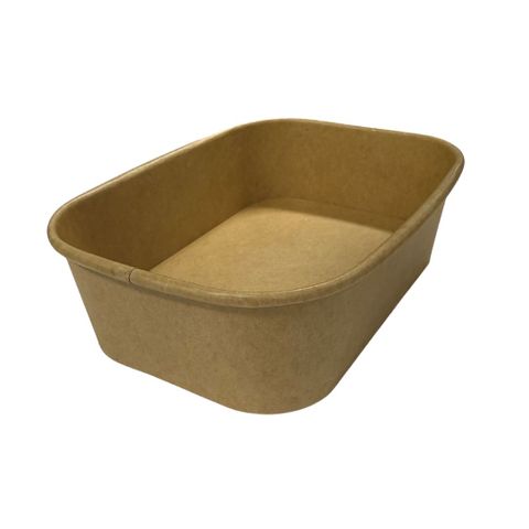 KRAFT RECTANGULAR CONTAINER 650ML [300]