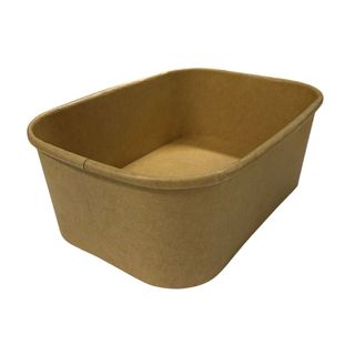KRAFT RECTANGULAR CONTAINER 750ML [300]