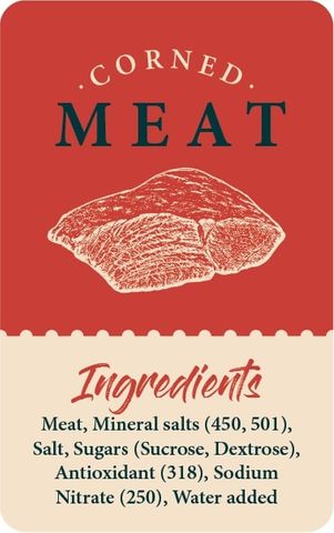 LABEL CORNED MEAT [500]