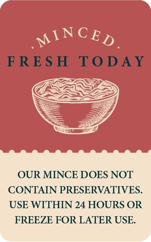 LABEL MINCED FRESH TODAY [500]