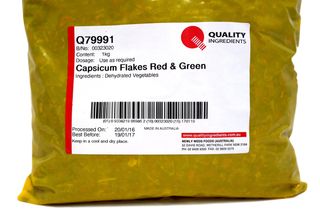SPICE CAPSICUM FLAKES RED&GREEN 1KG