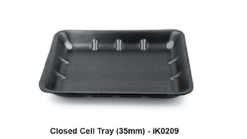 IKON TRAY 11X9X35 BLACK CLOSED[360] DEEP