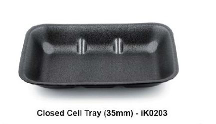 IKON TRAY 8X5X35 BLACK CLOSED [360] DEEP