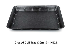 IKON TRAY 14X11X35 BLACK CLOSE [180]DEEP