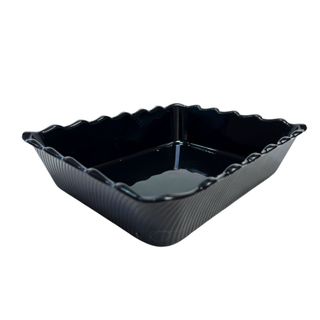 TRAY-BOWL BLACK SCALLOP 310X252  74MM