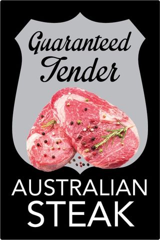 LABEL GUARANTEED TENDER STEAK [500]