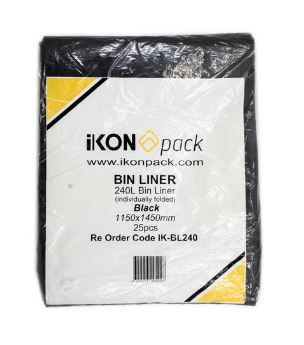 IKON WIZ BIN LINER 240LT BLACK [200]