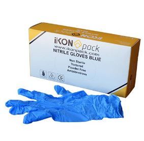 GLOVES NITRILE BLUE MED