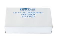 GLOVES PLASTIC TRANSPARENT LARGE