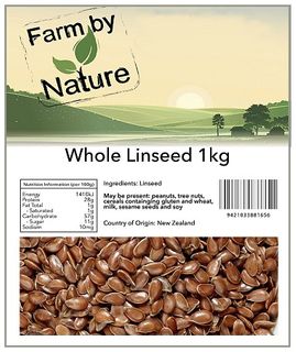 LINSEEDS WHOLE 1KG FARM BY NATURE