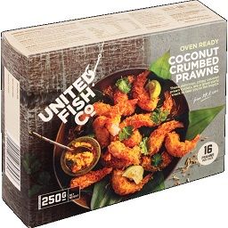 PRAWN COCONUT CRUMBED 250GM 10CTN UF 5616