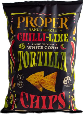 PROPER CRISP TORTILLA CHILLI LIME 150GM (12)