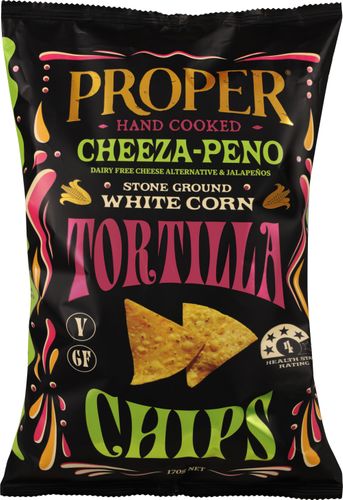 PROPER CRISP TORTILLA CHEEZA-PENO 150GM (12)