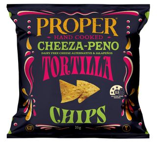 PROPER CRISP TORTILLA CHEEZA-PENO 35GM (18) COMPOSTABLE