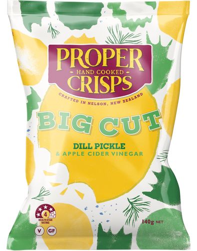 PROPER CRISP BIG CUT DILL & PICKLE 140GM (12)