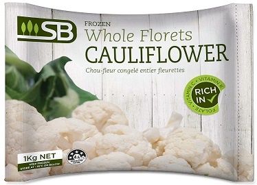 CAULIFLOWER FLORETS FRZ 1KG (10CTN) SM 9954