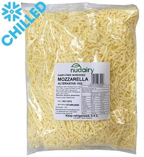 CHEESE MOZZARELLA SHREDDED DAIRY FREE 1KG NUDAIRY