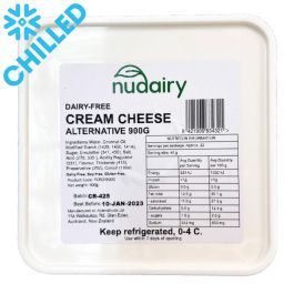 CHEESE CREAM DAIRY FREE 900GM NUDAIRY