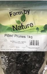 PRUNES PITTED 1KG FARM BY NATURE