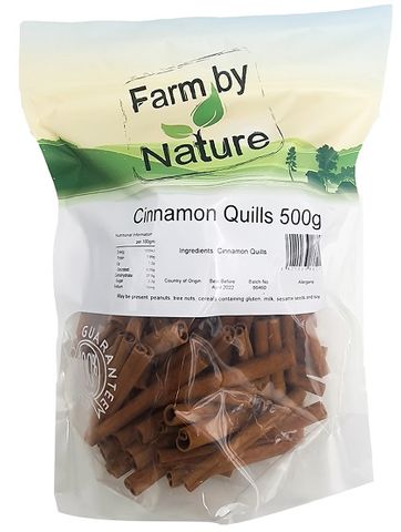 CINNAMON QUILLS 500GM FARM BY NATURE